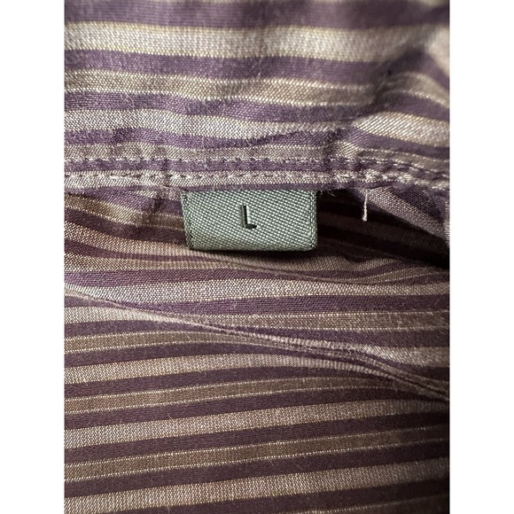 John Varvatos Shirt Men Large Button Up Purple Cotton‎ Casual Long Sleeve Career - Picture 4 of 9